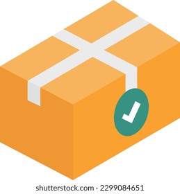 ilustración de vector de paquete en un fondo transparente. Símbolos de calidad premium. Iconos planos para el concepto y el diseño gráfico.