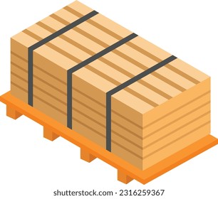 ilustración de vector de paquete en un fondo transparente. Símbolos de calidad superior. Iconos planos de línea vectorial para el diseño de conceptos y gráficos.