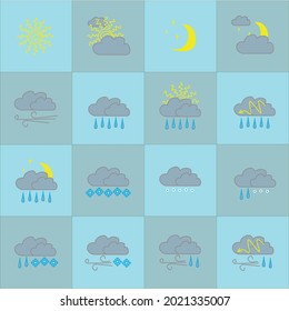 A package of vector images of the weather