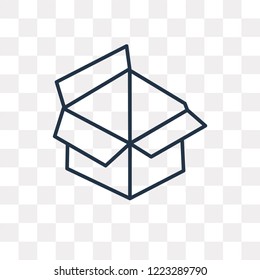 Package vector outline icon isolated on transparent background, high quality linear Package transparency concept can be used web and mobile
