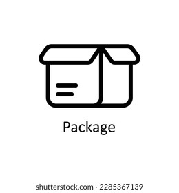 Package Vector   outline Icons. Simple stock illustration stock