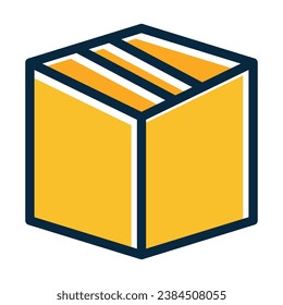 Package Vector Thick Line Filled Dark Colors Icons For Personal And Commercial Use.
