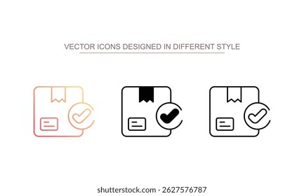 Diseño de icono verificado con ilustración de stock de fondo blanco