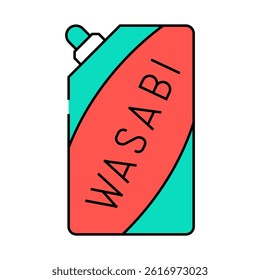 package wasabi line icon vector. package wasabi sign. isolated symbol illustration