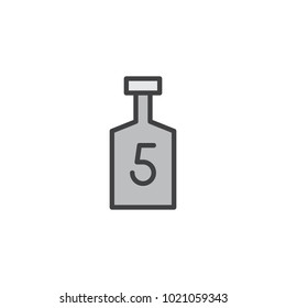 Package weight filled outline icon, line vector sign, linear colorful pictogram isolated on white. Weight symbol, logo illustration. 