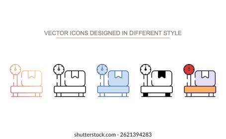 Paquete Diseño de icono de peso con fondo blanco Ilustración de stock