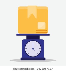 Icono de peso del paquete. Subtable para colocar en la industria, mano de obra, etc.