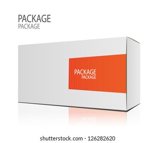 Package white box design 2, vector illustration