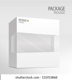 Package white box design 2, vector illustration