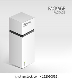 Package white box design 2, vector illustration