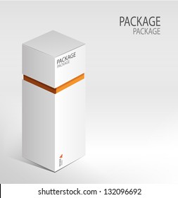 Package white box design 2, vector illustration