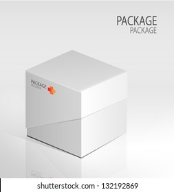 Package white box design 2, vector illustration