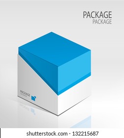 Package white box design 2, vector illustration