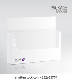 Package white box design 2, vector illustration