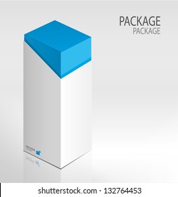 Diseño de caja blanca de paquetes 2, ilustración vectorial