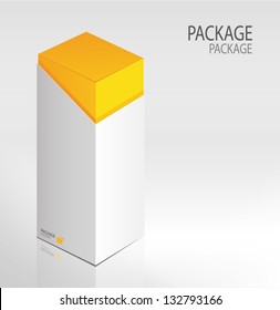Package white box design 2, vector illustration