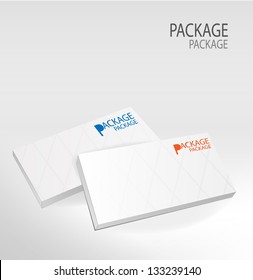 Package white box design 2, vector illustration