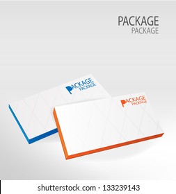 Package white box design 2, vector illustration