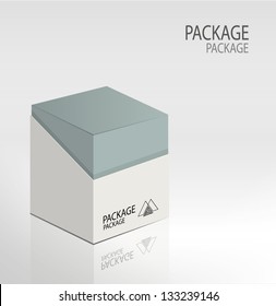 Diseño de caja blanca de paquetes 2, ilustración vectorial