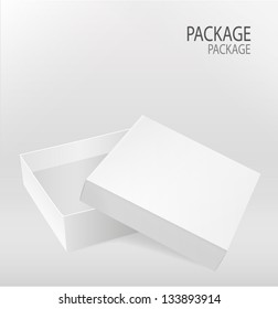 Package white box design 2, vector illustration
