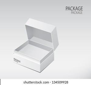 Package white box design 2, vector illustration