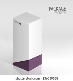 Package white box design 2, vector illustration