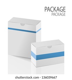 Package white box design 2, vector illustration