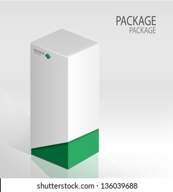 Package white box design 2, vector illustration