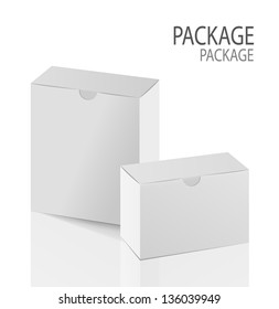 Package white box design 2, vector illustration