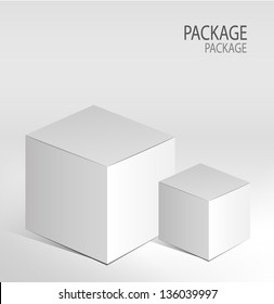 Package white box design 2, vector illustration