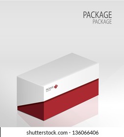 Package white box design 2, vector illustration