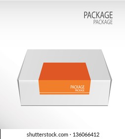 Package white box design 2, vector illustration