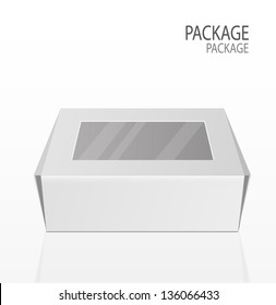 Package white box design 2, vector illustration