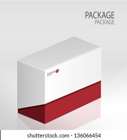 Package white box design 2, vector illustration