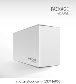 Package white box design 2, vector illustration
