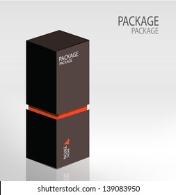 Package white box design 2, vector illustration