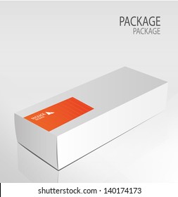 Package white box design 2, vector illustration