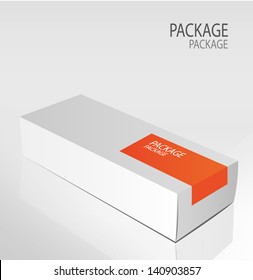 Package white box design 2, vector illustration