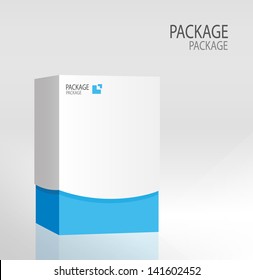 Package white box design 2, vector illustration