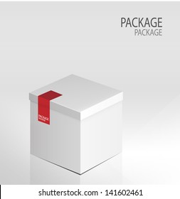 Package white box design 2, vector illustration