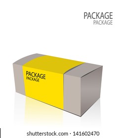 Package white box design 2, vector illustration