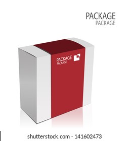 Package white box design 2, vector illustration
