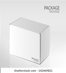 Package white box design 2, vector illustration