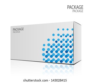 Package white box design 2, vector illustration