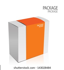 Package white box design 2, vector illustration