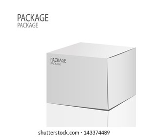 Package white box design 2, vector illustration