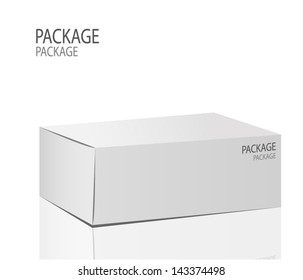 Package white box design 2, vector illustration