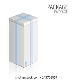 Package white box design 2, vector illustration