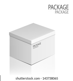 Package white box design 2, vector illustration