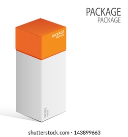Package white box design 2, vector illustration
